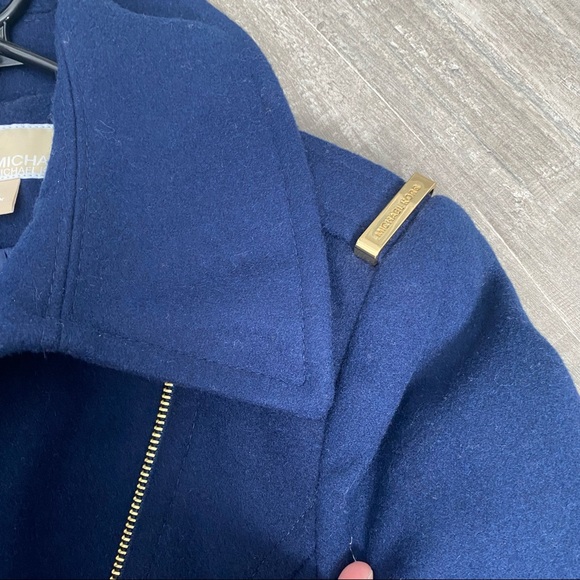 Michael Kors Wool Blend Zip Front Coat - Picture 4 of 7